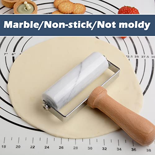 Small Marble Rolling Pin Pizza Roller (Type 1 White)