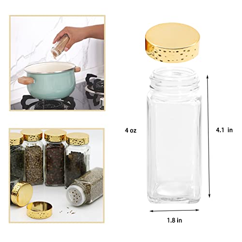 6pcs Gold Spice Jars