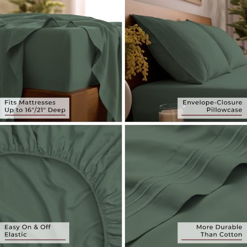 Iconic 4 Piece (1448 Emerald Green / Cal King - EXTRA DEEP pocket)