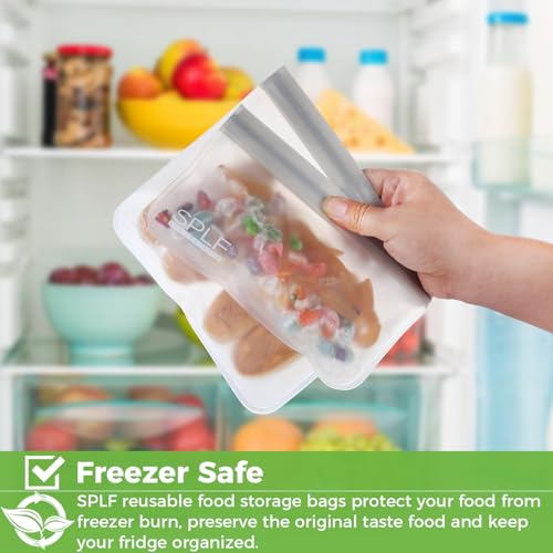10 Pack Reusable Sandwich Bags Dishwasher Safe (10 Pack-10 Sandwich / Gray)