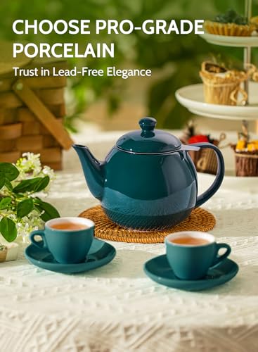 Teapots for Tea (Dark Green / 27oz (with infuser))