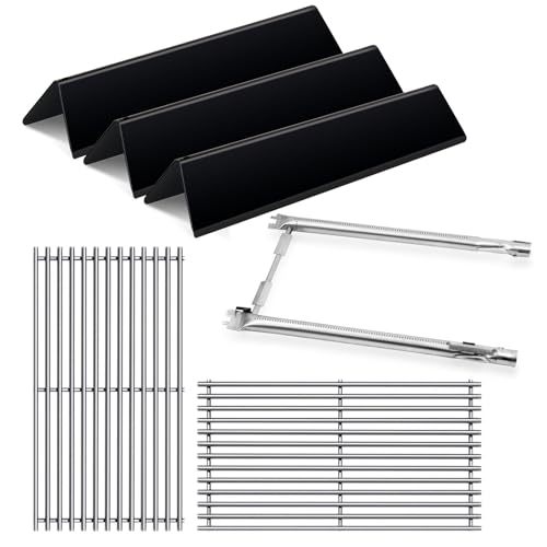 7637 17.5 Inches Grid Grates 7635 Flavorizer Bar with 69785 Burner for Weber Replacement for Spirit 200 Series