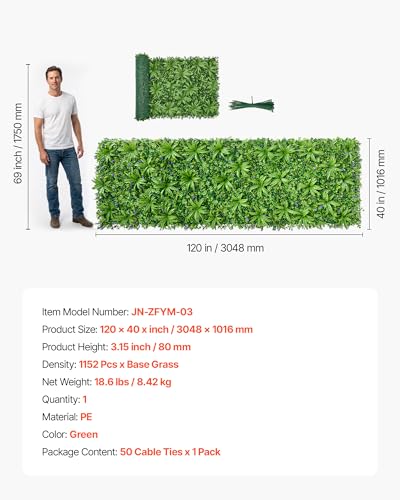 Artificial Plant Wall (Mixed Leaf / 40 x 120 IN)