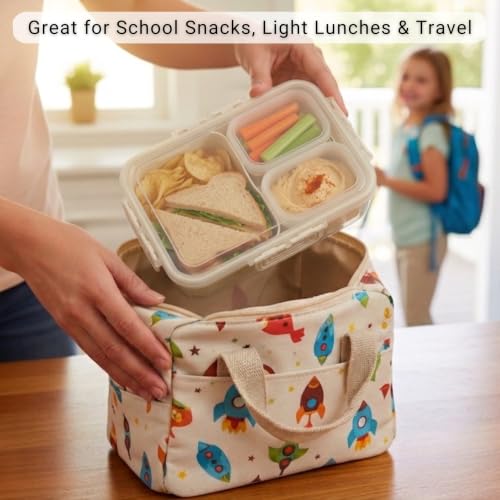 2 Pack Mini Snackle Box Container (Cream / Small Snackle Box Containers)