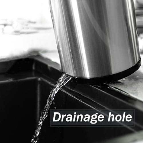 Kitchen Utensil Holder for Countertop 360° Rotating Utensil Caddy Extra Large Utensil Crock Cooking Utensil Holder for Kitchen Counter (Silver and Black)