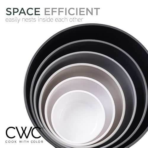 Prep Bowls with Lids (Black/White / 12 Piece Set - Wide Bowls)