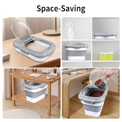 Rice Storage Container (6-20 Lbs Gray)