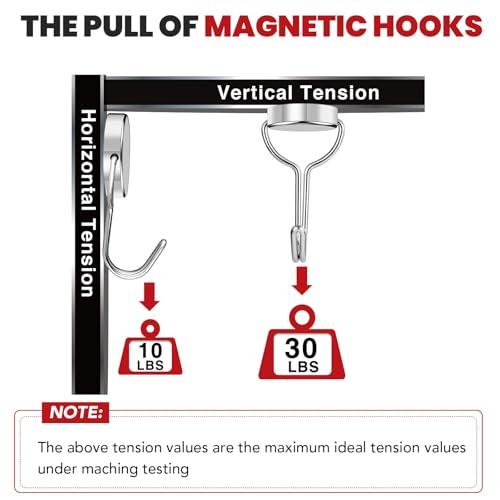 Magnetic Hooks for Cruise Cabins 30Lbs+ Heavy Duty Magnet Hook