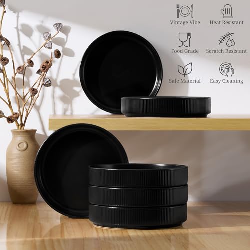 Pasta Bowls Set of 6 (Matte Black)