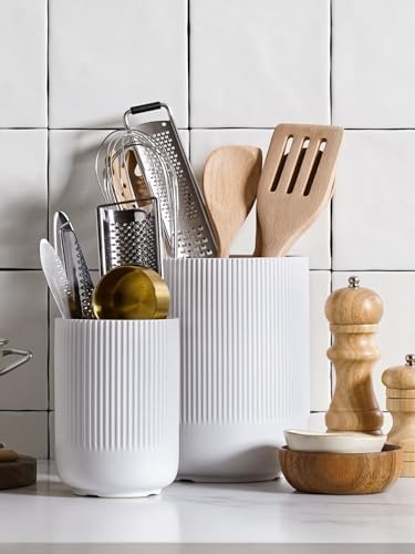 Utensil Holder for Kitchen Counter (White)