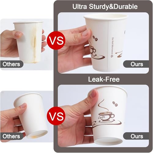 200 Pack 10 oz Coffee Cups (White / 10OZ-200PACK)