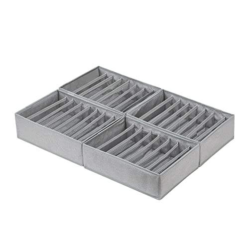 4 Pack Drawer Organizers for Clothing (4 Count)