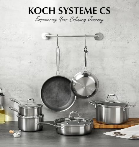 Triply Stainless Steel Cookware Set 14Pcs (Black / 14 Pcs)