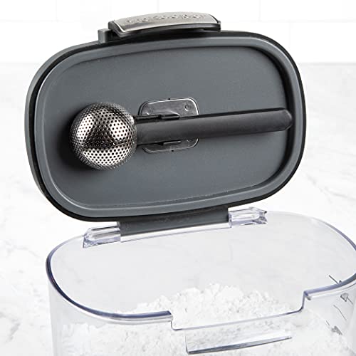 International ProKeeper+ Clear Plastic Airtight Food Baker's Kitchen Storage Organization Container Canister Set with Magnetic Accessories (2- Piece Set)