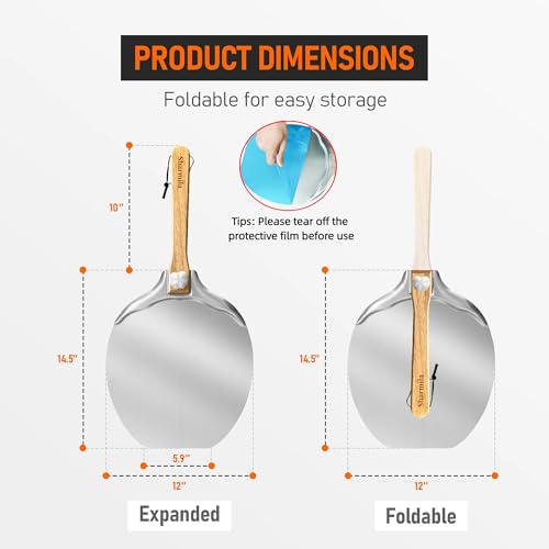 Pizza Peel 12 Inch Apple Shaped Aluminum Paddle