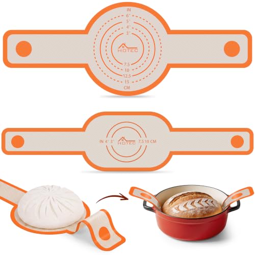 2 Pcs Silicone Bread Sling for Dutch Oven (2pcs Orange Round and Oval)