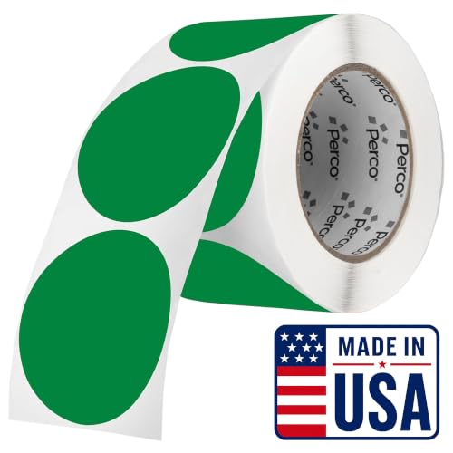 Green Round Circle Dot Sticker 3 (Green - Dark / 3 Inch)