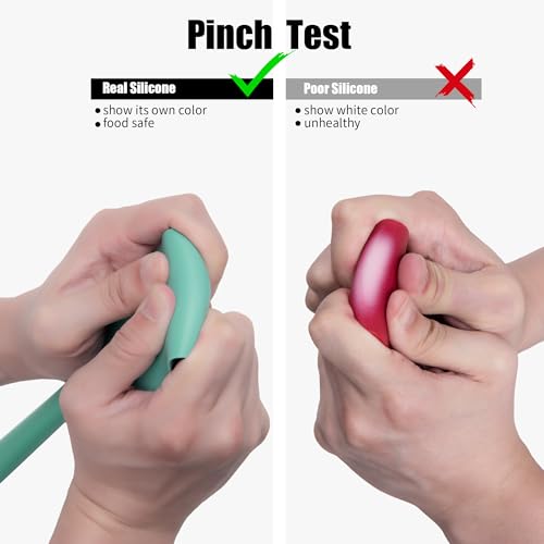 600°F Heat Resistant Silicone Spatula Spoonula (Flat & Spoon Spatulas / Aqua Sky)