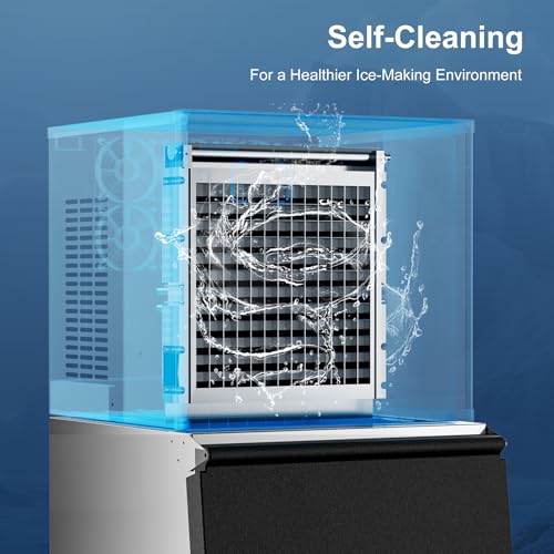 Commercial Ice Maker (Silver / 29"D x 22"W x 65"H)
