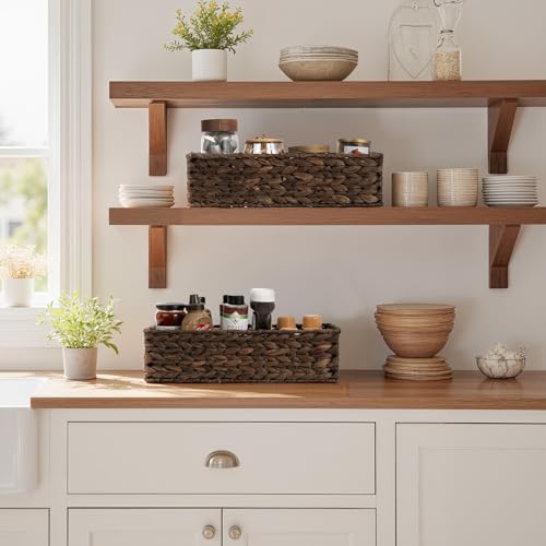 Small Toilet Paper Basket (Brown(water Hyacinth) / 15 ¾"L x 6 ½"W x 4 ¼"H)