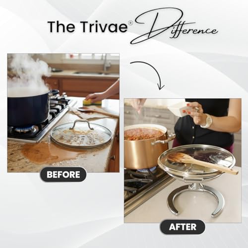Pot Lid Holder While Cooking (Classic Black)