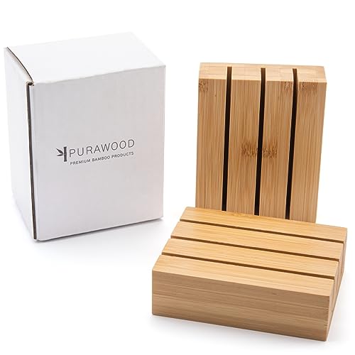 Premium Bamboo Knife Block Inserts (Natural / 3 Slot)