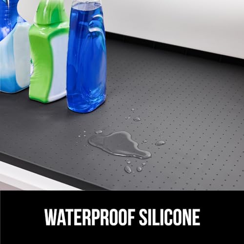 Waterproof Silicone Under Sink Mat (Black / 19"w X 22"l)