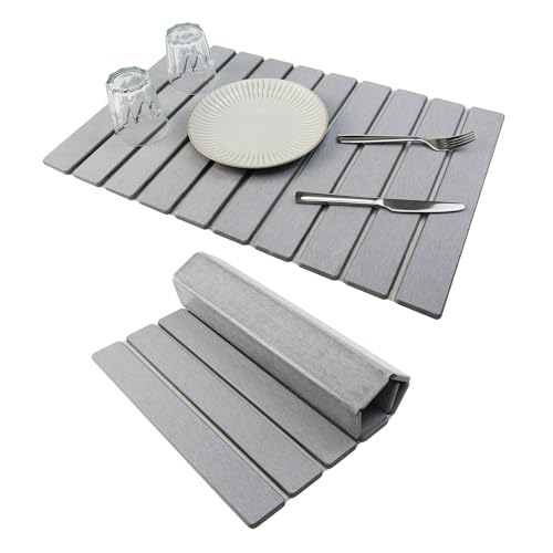 Large Stone Diatomaceous Dish Drying Mat (23.6 inches x 15.4 inches)