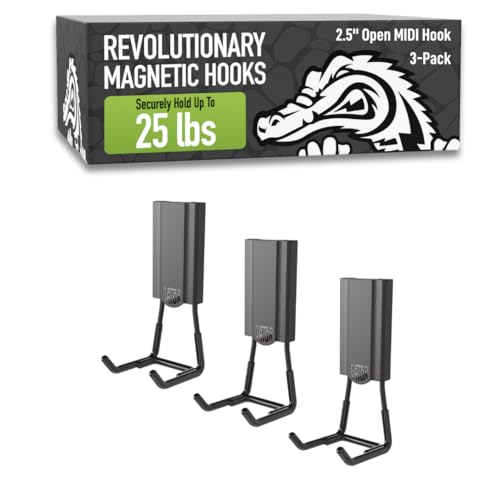 MIDI 2.5 in Open Hooks (2.5" - Black - 3 Pack / Open Hooks)