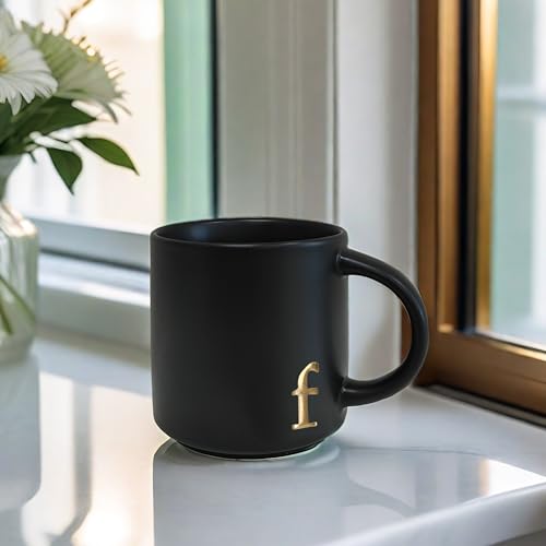 Black Ceramic Coffee Mug (Black-F)