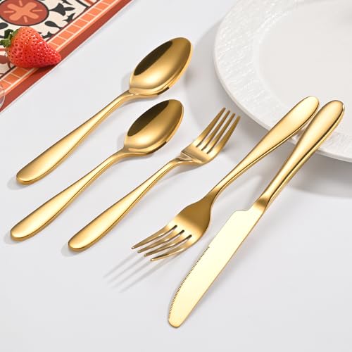 40 Piece Gold Silverware Set (Gold / 40 Piece)