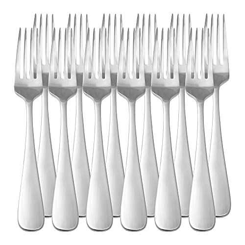 Stainless Steel Dinner Forks with Round Edge (Dinner Forks - 120 pack)