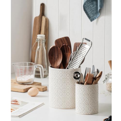 Utensil Holder Set of 2 (Off-White Set of 2)