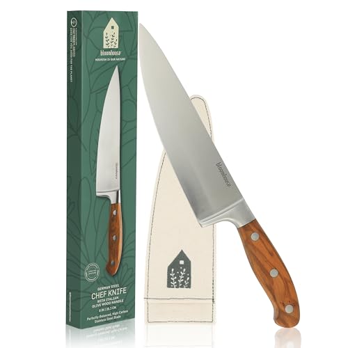 Chef's Knive German Stainless Steel Knive (Italian Olive Wood)