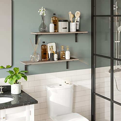 Long Wall Shelves (Greige / 31.5 Inch)