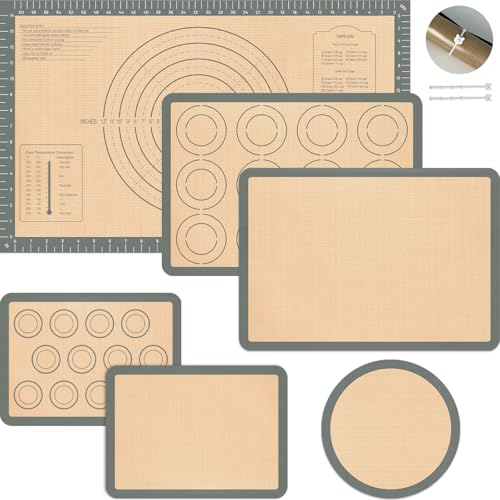 Silicone Baking Mat Set of 6 (Gray / 6-piece set)