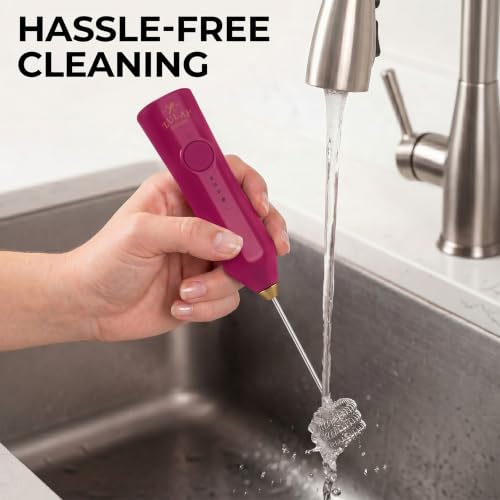 Rechargeable Milk Frother Handheld (ZK Dynamic Tornado Dragonfruit / Rechargeable Z1 Motor Max)