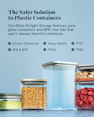 26 Piece Ultimate Airtight Glass Food Storage Containers with Lids (Perracotta / 26-Piece Set)