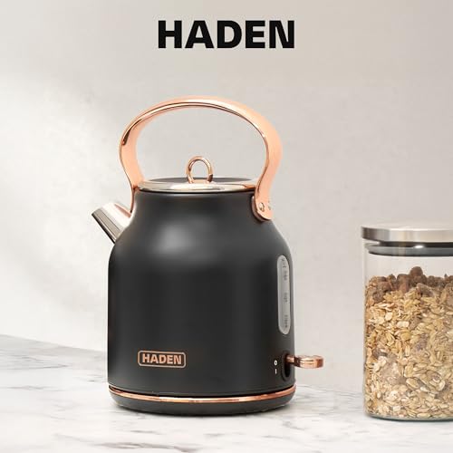 Heritage 1.7 Liter Stainless Steel Electric Kettle (Black & Copper)