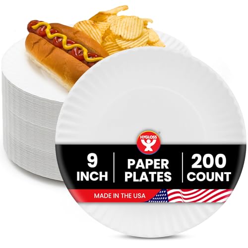 Bulk Paper Plates 9 (200-Pk / 9-Inch)