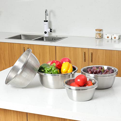 304 Stainless Steel Fine Mesh Colander Set (2 Count)