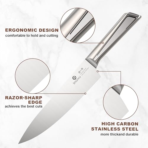 Gyutou Knife Set (Silver/Brown)