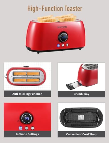 Toaster 4 Slice (Red)