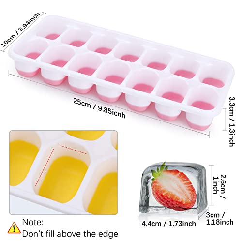 Silicone Ice Cube Tray (Pink)