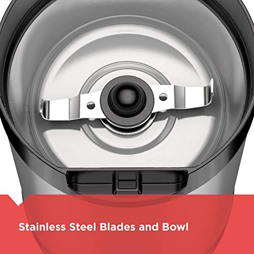 One Touch Coffee & Spice Grinder with Stainless Steel Blades (2/3 Cup Coffee Bean Capacity (Pack of 1))