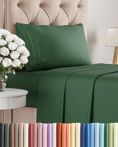Twin Size 3 Piece Sheet Set (17 - Emerald Green / Twin)