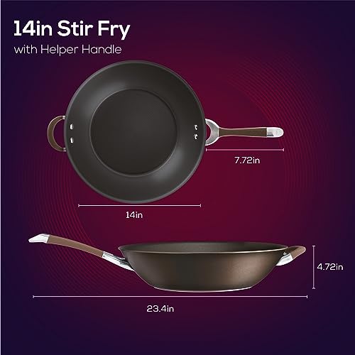 Symmetry Hard Anodized Nonstick Stir Fry (14" / Chocolate)