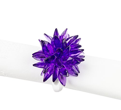 Crystal Design Collection Napkin Rings (Purple / 2"x2")