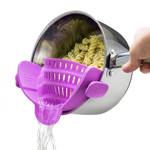 Snap N Strain Pot and Pasta Strainer (Purple)