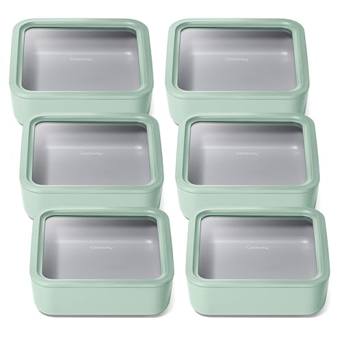 6 Piece Glass Food Storage Container Set (Mist / 10 Cup Food Storage (6x))
